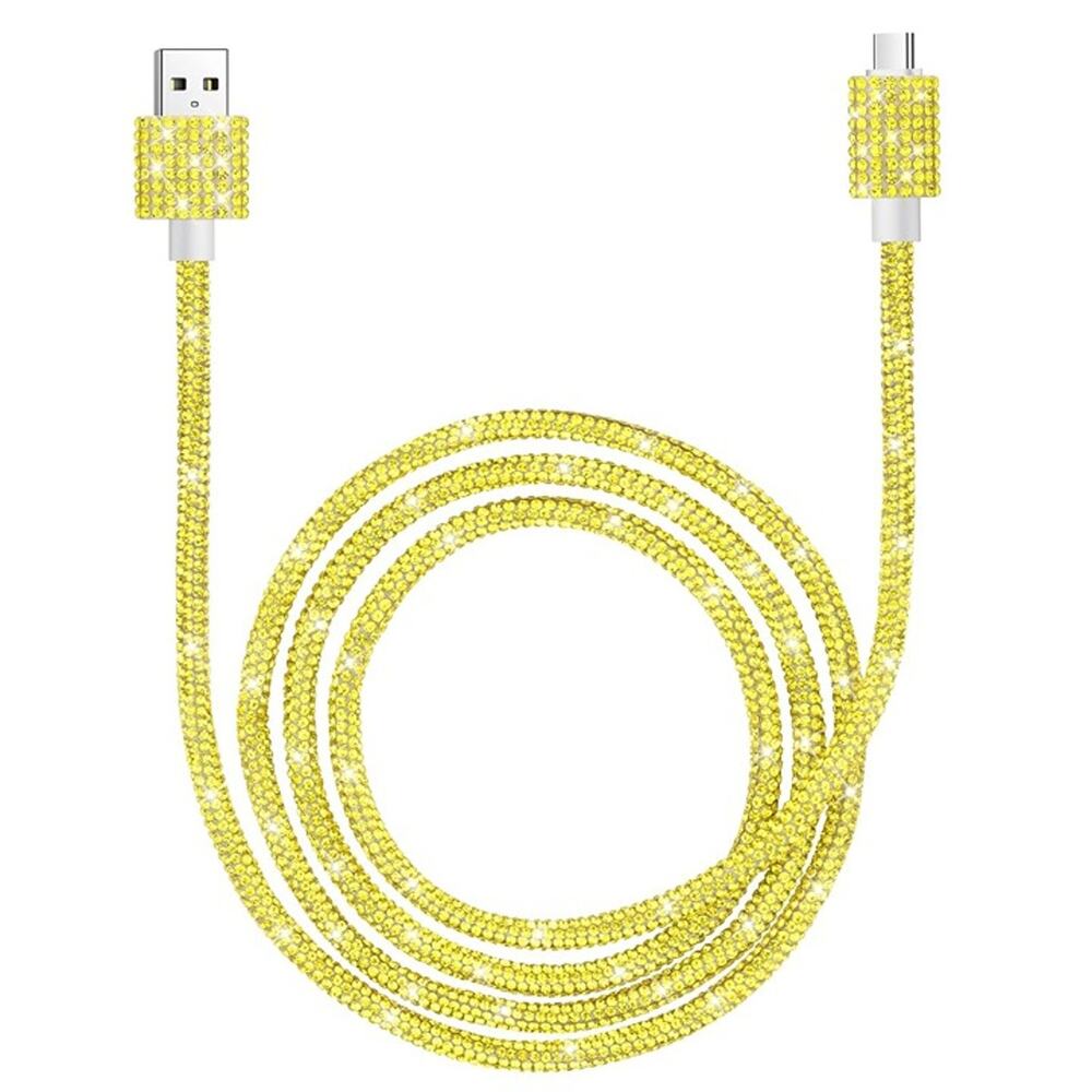 USB C Cable 3A USB to USB C Fast Charging, Lemon Yellow